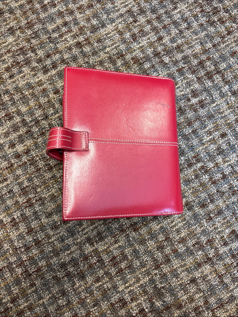 Franklin Covey red Leather Planner with Snap Closure - Picture 5 of 5